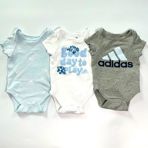 Lot of 3 Adidas Baby Onesies